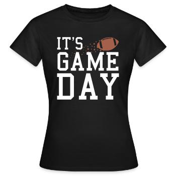L’enthousiasme du football le jour du match - T-shirt Femme - noir - Devant - AI Model Female 172 dark (172cm)
