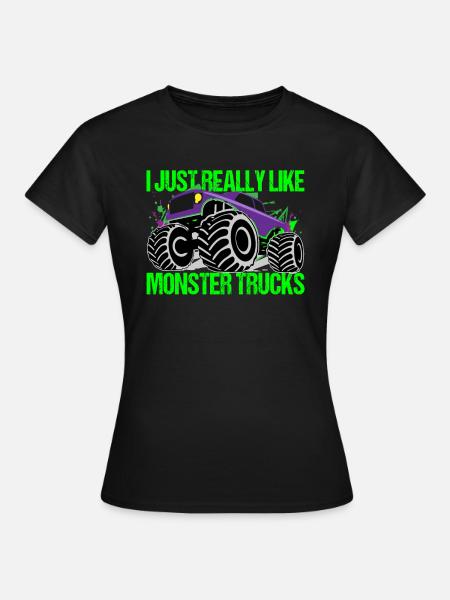 Monstertruck Farbexplosion Dynamik - Frauen T-Shirt - Schwarz