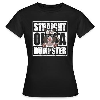 Nachtaktives Opossum mit Sonnenbrille - Frauen T-Shirt - Schwarz - Vorne - AI Model Female 172 dark (172cm)