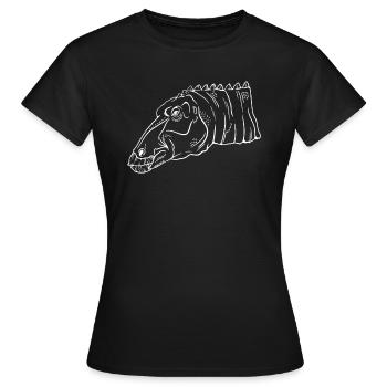 Primeval Dino Silhouettes Artwork - Women's T-Shirt - black - Front - AI Model Female 172 dark (172cm)