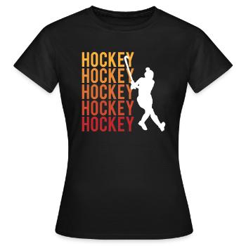 Ice Hockey Passion Power Team Spirit - Women's T-Shirt - black - Front - AI Model Female 172 dark (172cm)