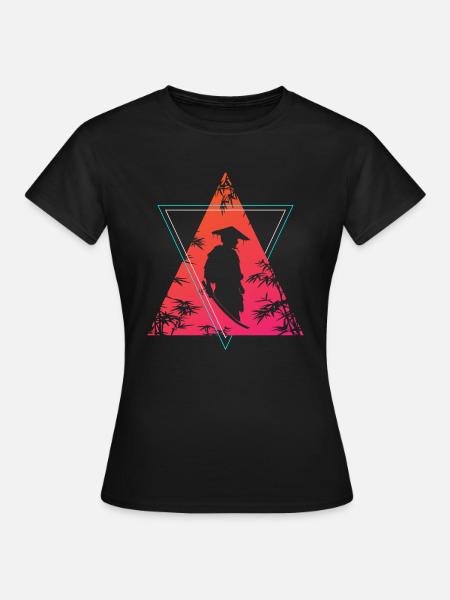 Neon Samurai Moderner Krieger Geist - Frauen T-Shirt - Schwarz
