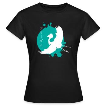 Crane Dynamics & Characters Art - Women's T-Shirt - black - Front - AI Model Female 172 dark (172cm)