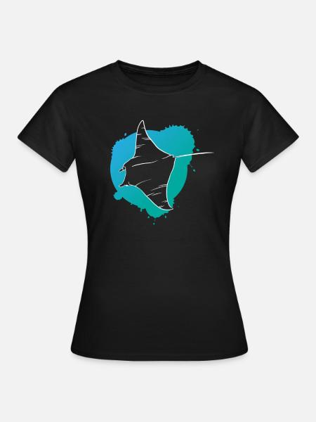Rochen im Riff Ozeanischer Geist Geschenk - Frauen T-Shirt - Schwarz