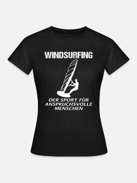 Anspruchsvolles Windsurfen - Frauen T-Shirt - Schwarz