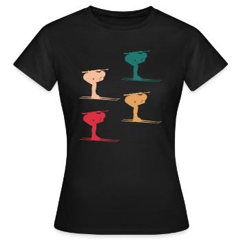 Farbvielfalt Biathlon-Disziplin - Frauen T-Shirt - Schwarz - Vorne - AI Model Female 172 dark (172cm)