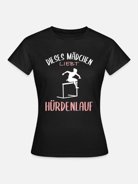 Hürdenlauf-Liebe - Mädchenpower - Frauen T-Shirt - Schwarz