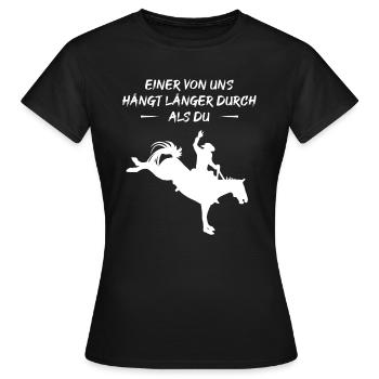 Rodeo Ausdauer-Champion - Frauen T-Shirt - Schwarz - Vorne - AI Model Female 172 dark (172cm)