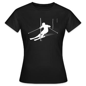 Cadeau de champion de slalom - T-shirt Femme - noir - Devant - AI Model Female 172 dark (172cm)
