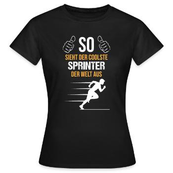 Sprinter Elite Sport d’Endurance - T-shirt Femme - noir - Devant - AI Model Female 172 dark (172cm)