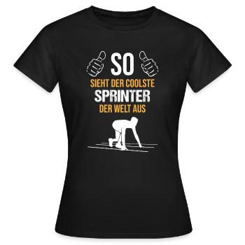 Top Sprinter - Coolness pur - Frauen T-Shirt - Schwarz - Vorne - AI Model Female 172 dark (172cm)