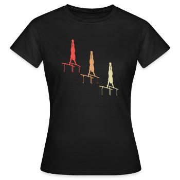 Élégance de gymnastique colorée - T-shirt Femme - noir - Devant - AI Model Female 172 dark (172cm)