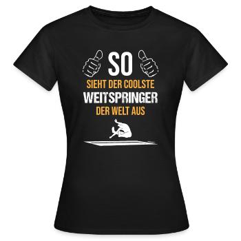 Weltbester Weitspringer Coolness Geschenk - Frauen T-Shirt - Schwarz - Vorne - AI Model Female 172 dark (172cm)