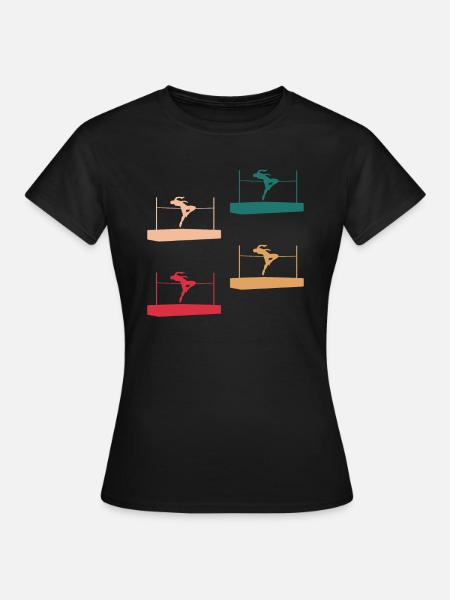 Bunte Hochsprung-Vielfalt Athleten-Design - Frauen T-Shirt - Schwarz