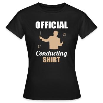 Chemise de direction officielle - cadeau pour les maestros - T-shirt Femme - noir - Devant - AI Model Female 172 dark (172cm)