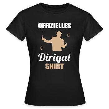Chemise de direction officielle - cadeau pour les maestros - T-shirt Femme - noir - Devant - AI Model Female 172 dark (172cm)