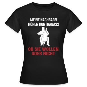 Neighborhood Bass Concert Guaranteed - Women's T-Shirt - black - Front - AI Model Female 172 dark (172cm)
