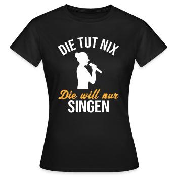 Chanteur Innocent - Cadeau - T-shirt Femme - noir - Devant - AI Model Female 172 dark (172cm)