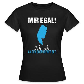 Cospudener See Auszeit Lifestyle - Frauen T-Shirt - Schwarz - Vorne - AI Model Female 172 dark (172cm)