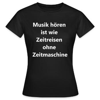 Zeitreise Geschenk - Frauen T-Shirt - Schwarz - Vorne - AI Model Female 172 dark (172cm)