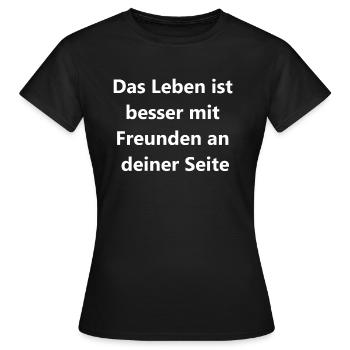 Personalized photo album for best friends - Women's T-Shirt - black - Front - AI Model Female 172 dark (172cm)