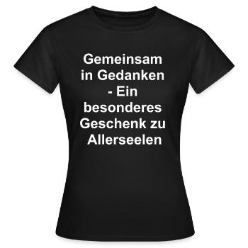 Familienfoto auf Leinwand - Allerseelengeschenk - Frauen T-Shirt - Schwarz - Vorne - AI Model Female 172 dark (172cm)