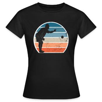 petanque pétanque boule motif - Women's T-Shirt - black - Front - AI Model Female 172 dark (172cm)