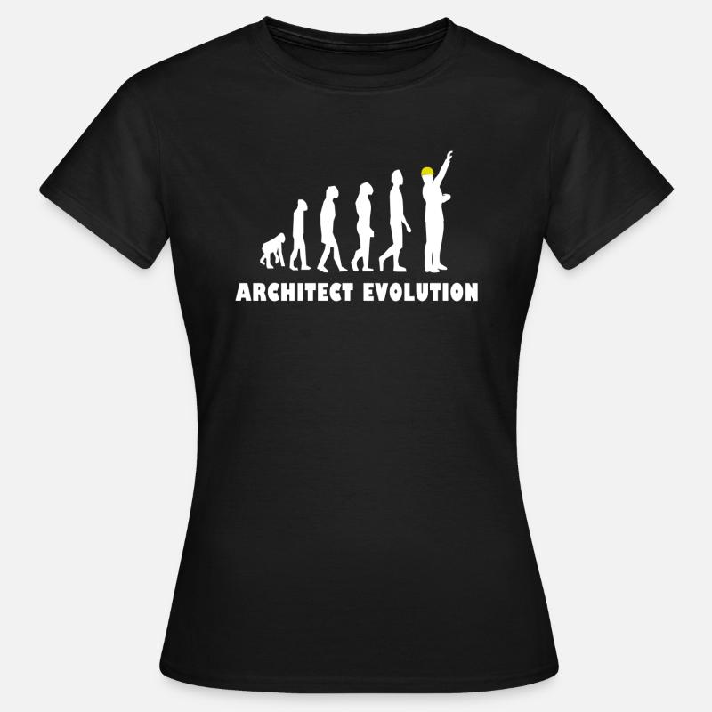 Architekt Evolution - Frauen T-Shirt - Schwarz
