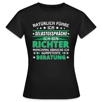 Je me parle à soi-même - Édition Richter - T-shirt Femme - noir - Devant - AI Model Female 172 dark (172cm)