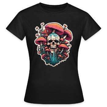 Champignon mortel - T-shirt Femme - noir - Devant - AI Model Female 172 dark (172cm)