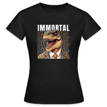 T-Rex immortel - T-shirt Femme - noir - Devant - AI Model Female 172 dark (172cm)