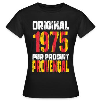 50th Anniversary - Original 1975 - Provençal - Women's T-Shirt - black - Front - AI Model Female 172 dark (172cm)