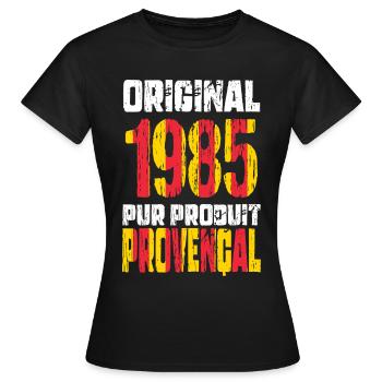 40th Anniversary - Original 1985 - Provençal - Women's T-Shirt - black - Front - AI Model Female 172 dark (172cm)