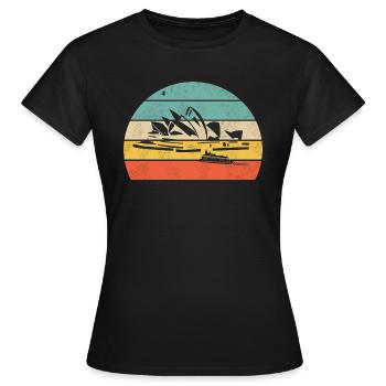 Opéra de Sydney - T-shirt Femme - noir - Devant - AI Model Female 172 dark (172cm)