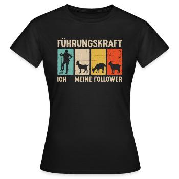 Ziegen Führungskraft Ziegenbock Landwirtin Ziege - Frauen T-Shirt - Schwarz - Vorne - AI Model Female 172 dark (172cm)