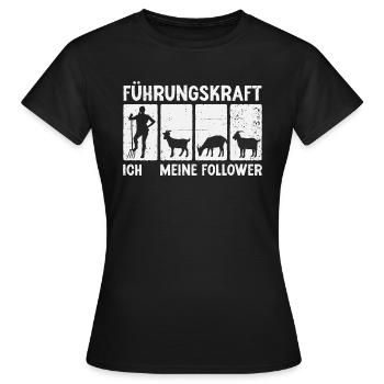 Ziegen Führungskraft Ziegenbock Landwirtin Ziege - Frauen T-Shirt - Schwarz - Vorne - AI Model Female 172 dark (172cm)