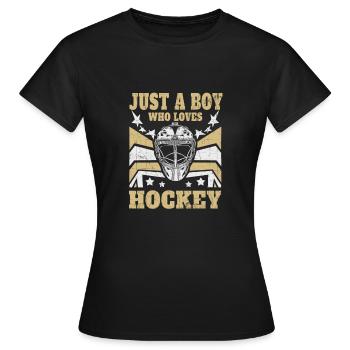 Hockey sur glace Hockey - Juste un garçon qui aime le hockey - T-shirt Femme - noir - Devant - AI Model Female 172 dark (172cm)