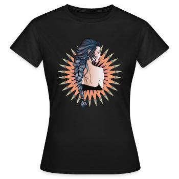 Ensoleillement - T-shirt Femme - noir - Devant - AI Model Female 172 dark (172cm)