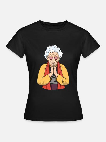 Christ Christentum Oma - Frauen T-Shirt - Schwarz