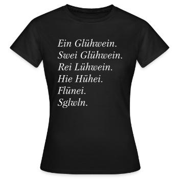 Glühwein Abend - Frauen T-Shirt - Schwarz - Vorne - AI Model Female 172 dark (172cm)