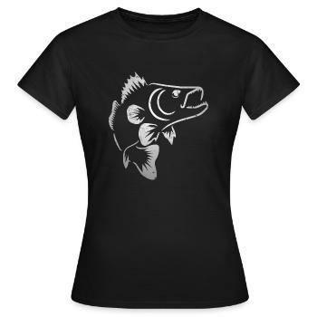 Pikeperch - pêche au sandre - T-shirt Femme - noir - Devant - AI Model Female 172 dark (172cm)