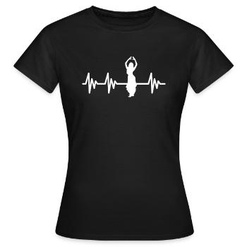 Bauchtanz Herzschlag Belly Dance - Frauen T-Shirt - Schwarz - Vorne - AI Model Female 172 dark (172cm)