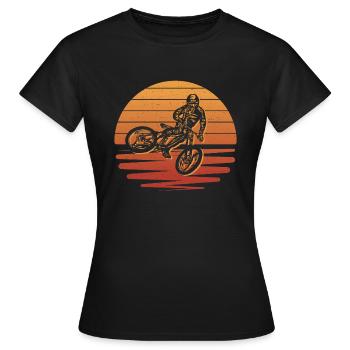 Mountain Bike Bike Cyclist Mountain Bike - Women's T-Shirt - black - Front - AI Model Female 172 dark (172cm)