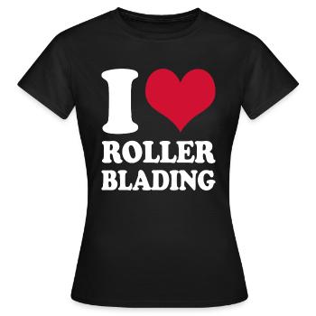 I Love Rollerblading - Women's T-Shirt - black - Front - AI Model Female 172 dark (172cm)