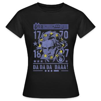 Beethoven, Europa - T-shirt Femme - noir - Devant - AI Model Female 172 dark (172cm)