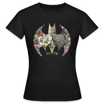 Batman 80 Years Comic - Women's T-Shirt - black - Front - AI Model Female 172 dark (172cm)