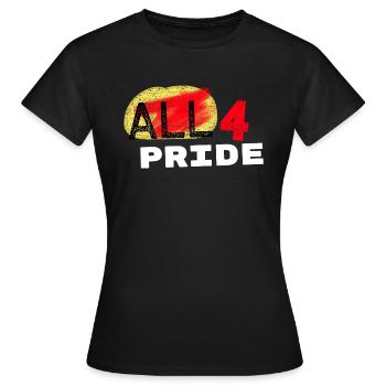 All 4 pride. Pride month. Gay pride - T-shirt Femme - noir - Devant - AI Model Female 172 dark (172cm)