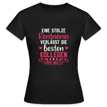 Rente Ruhestand Renteneintritt Frau Geschenk - Frauen T-Shirt - Schwarz - Vorne - AI Model Female 172 dark (172cm)
