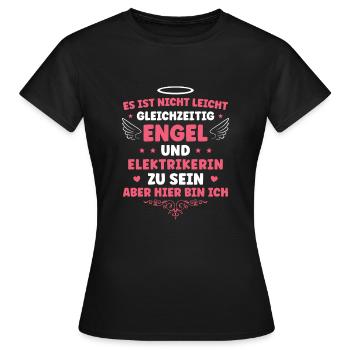 Handwerk Meisterin Handwerkerin Elektrikerin - Frauen T-Shirt - Schwarz - Vorne - AI Model Female 172 dark (172cm)