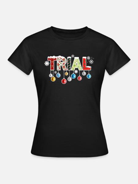 TRIAL Xmas Trialbike - Snow Sports Christmas - Women's T-Shirt - black